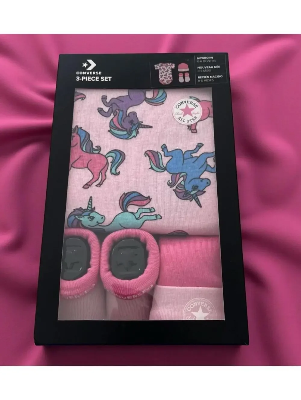 Converse 🦄 Unicorn 3 Piece Set Size 6-12 months Brand New